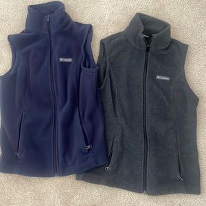 Two Columbia vests, small
